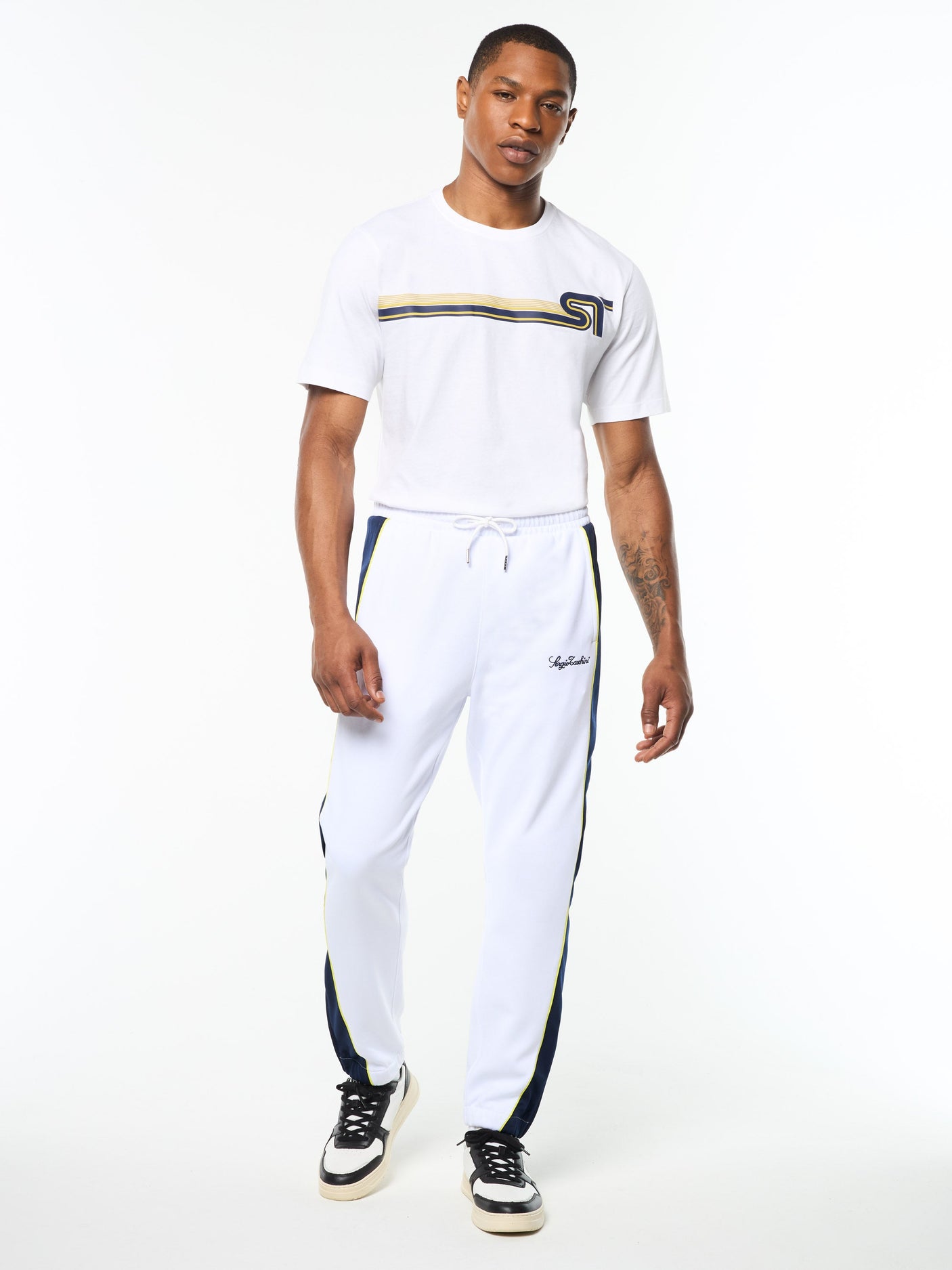 Sergio Tacchini Corsa Track Pant - Brilliant White