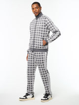 Sergio Tacchini Damarindo Check Track Jacket - Quiet Grey