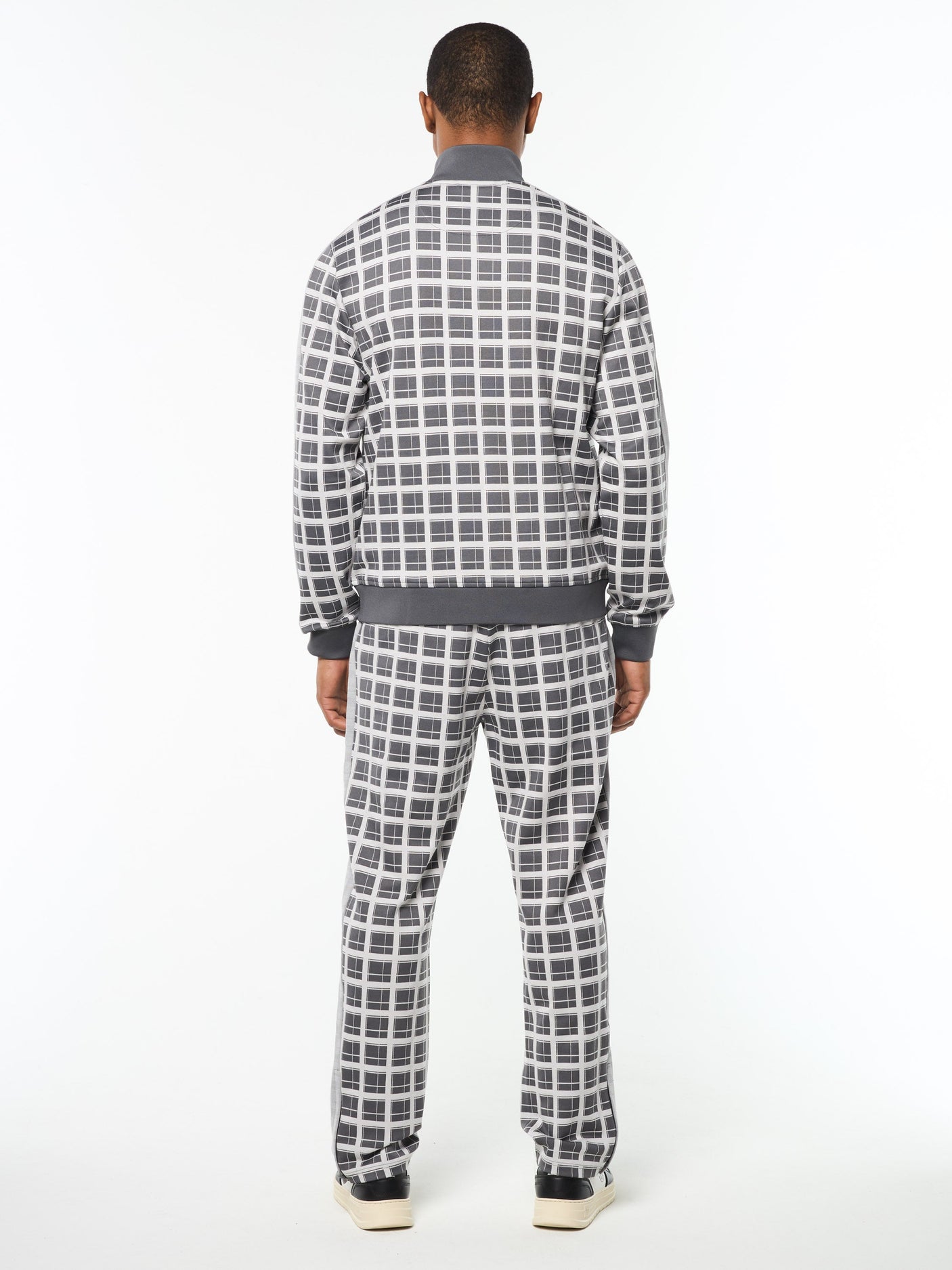 Sergio Tacchini Damarindo Check Track Jacket - Quiet Grey