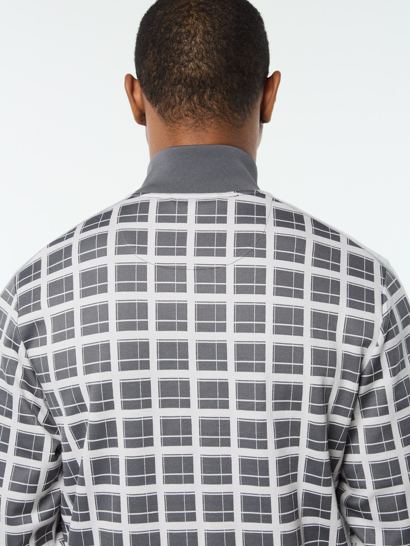 Sergio Tacchini Damarindo Check Track Jacket - Quiet Grey