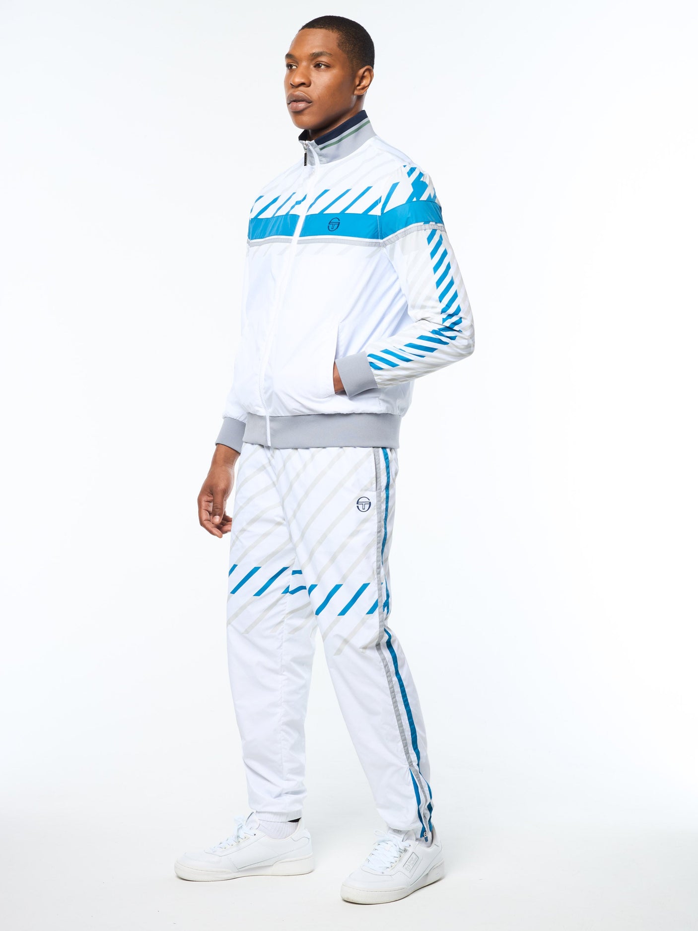 Sergio Tacchini Quadretto Track Jacket - Brilliant White