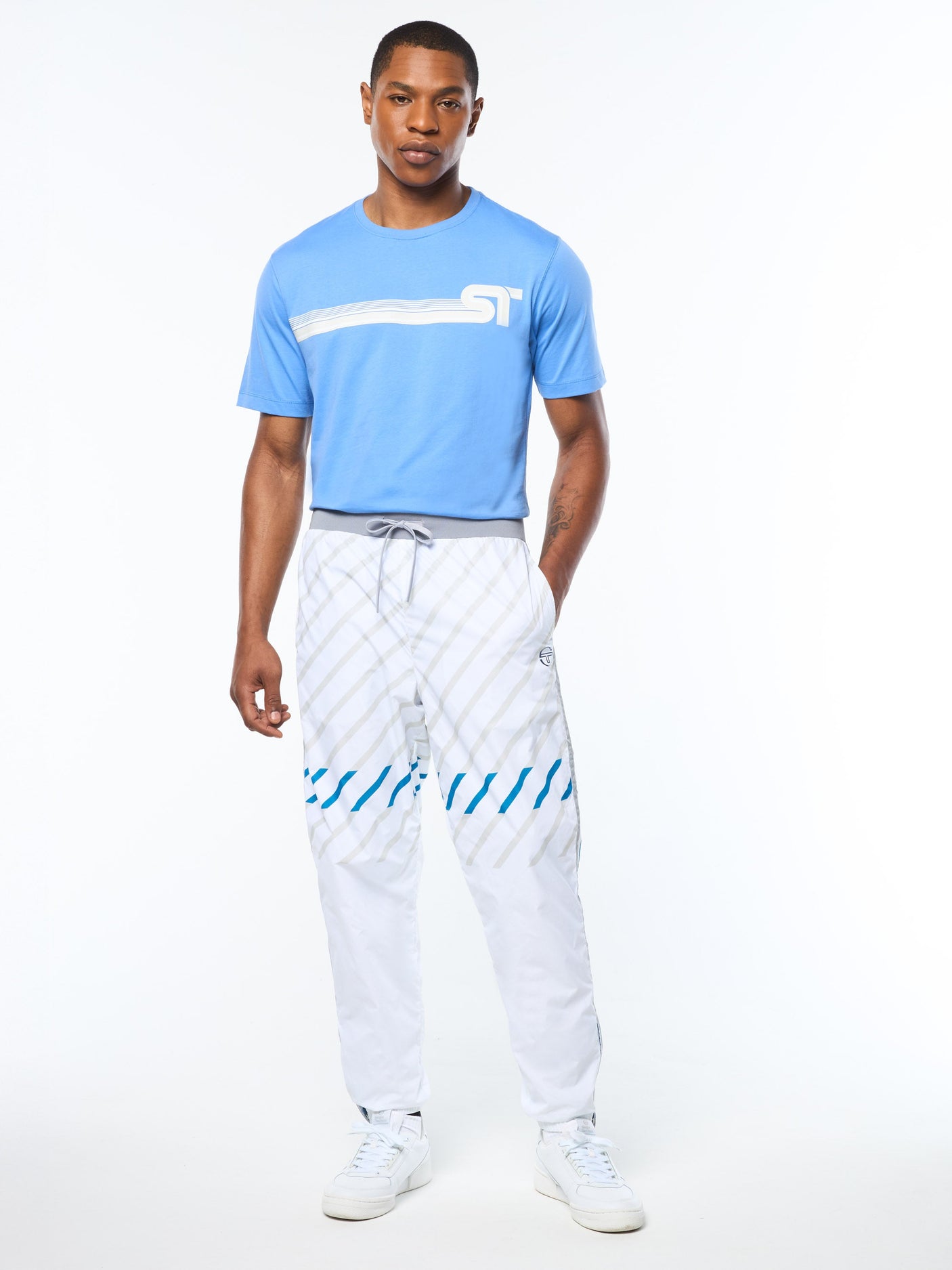 Sergio Tacchini Quadretto Track Pant - Brilliant White