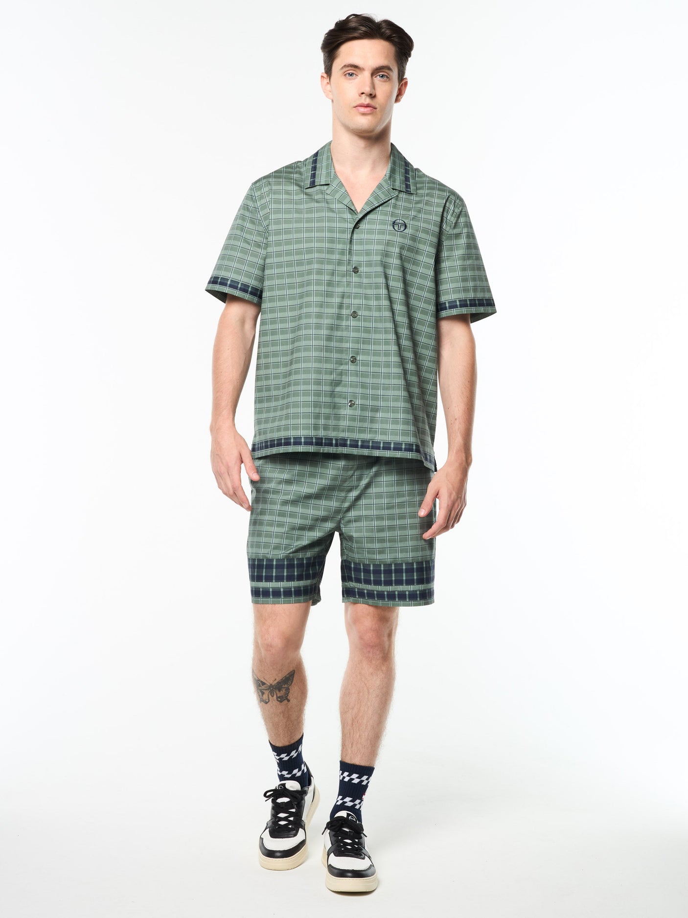 Sergio Tacchini Quadretto Cabana Shirt - Duck Green