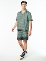 Sergio Tacchini Quadretto Cabana Shirt - Duck Green