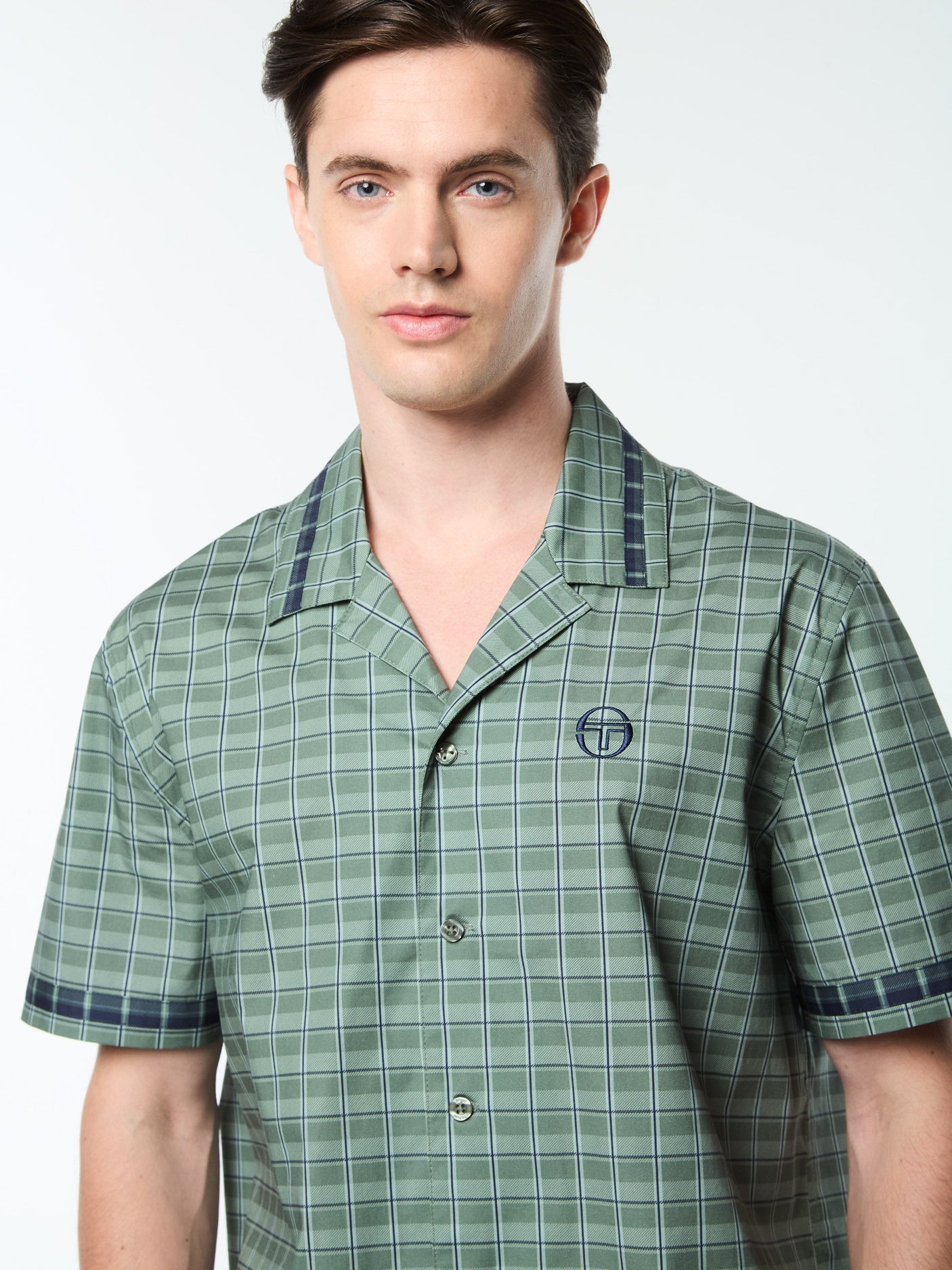 Sergio Tacchini Quadretto Cabana Shirt - Duck Green