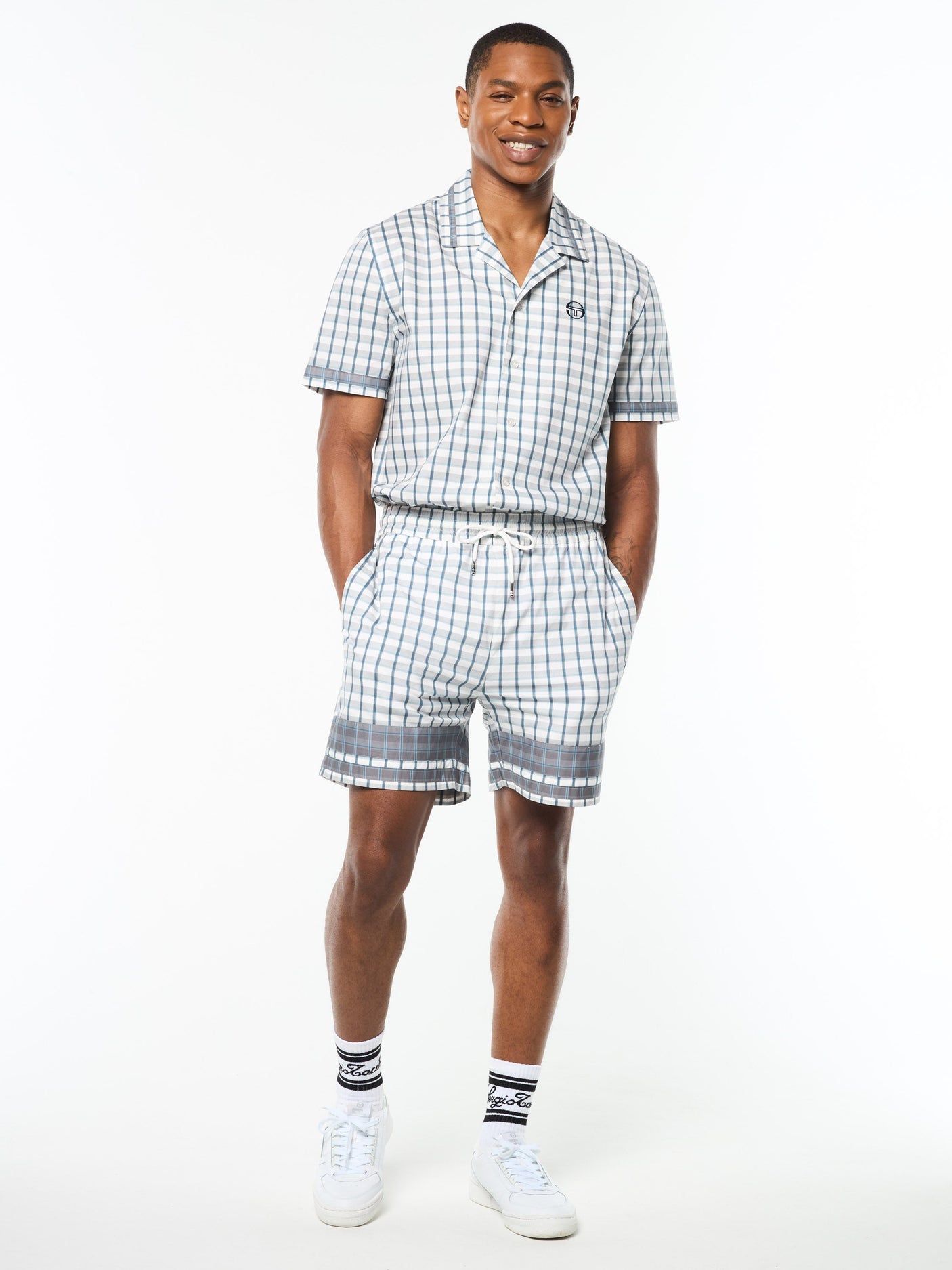 Sergio Tacchini Quadretto Cabana Short - Brilliant White