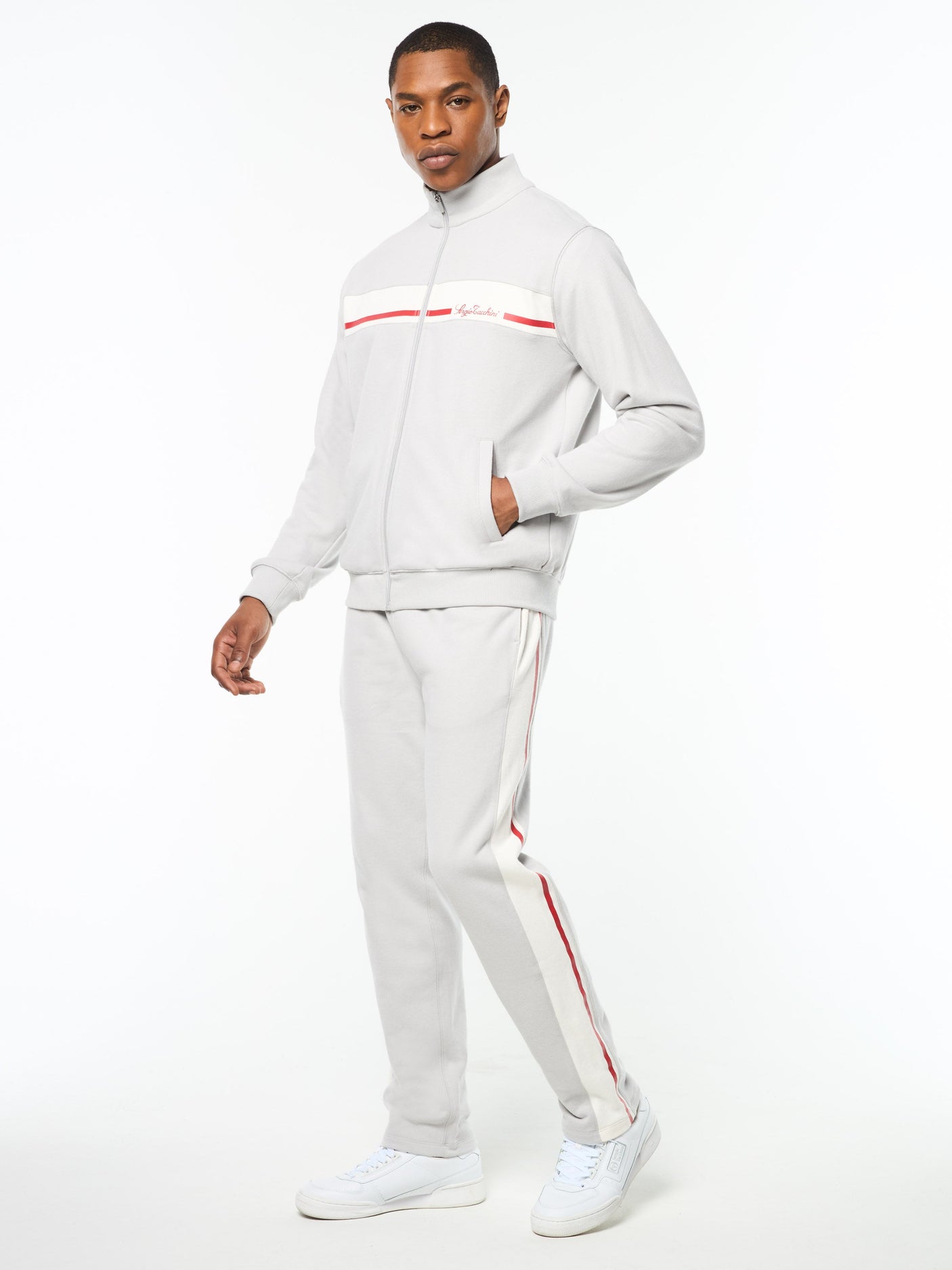 Sergio Tacchini Cursivo Track Jacket - Quiet Grey