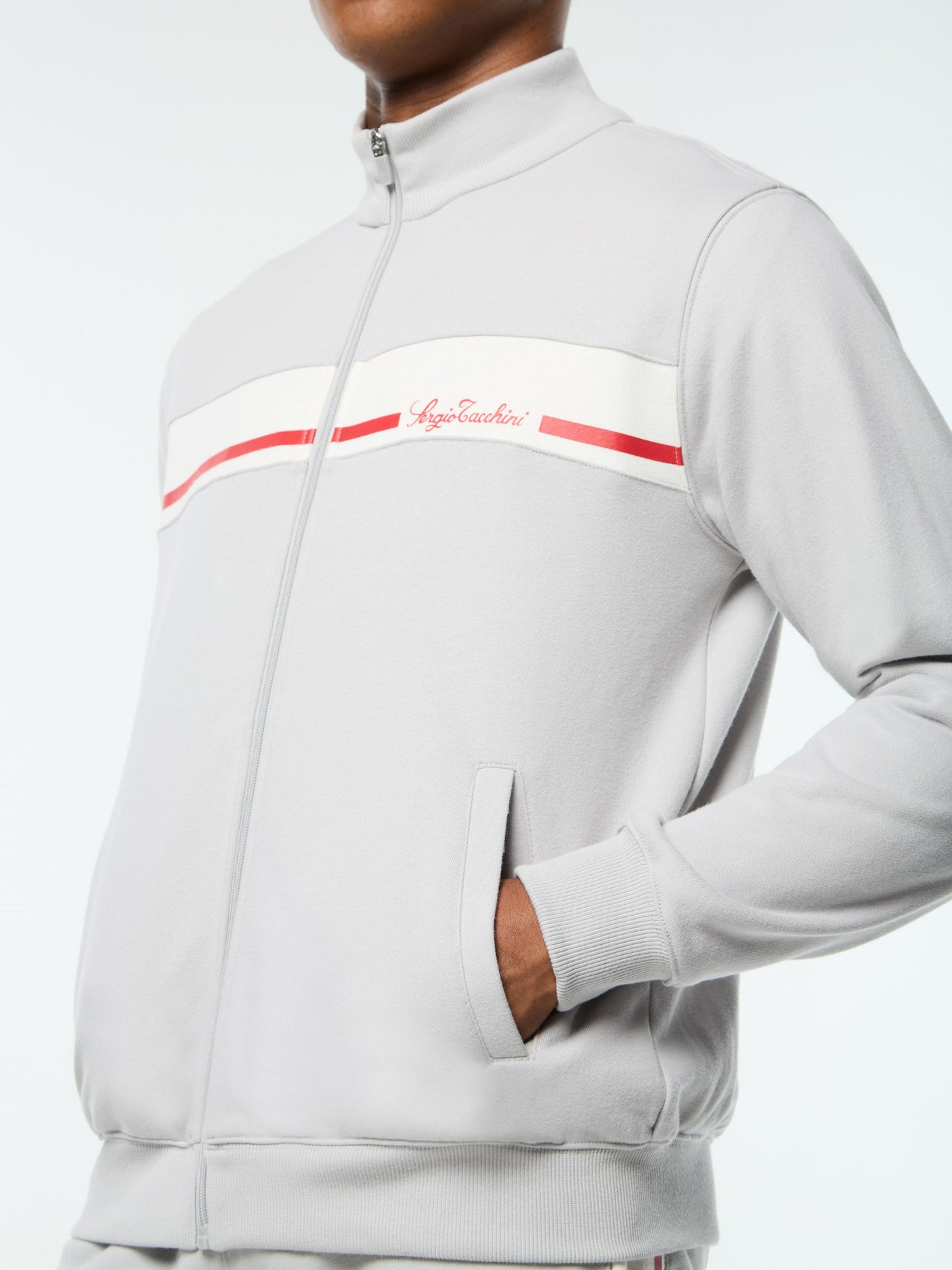 Sergio Tacchini Cursivo Track Jacket - Quiet Grey