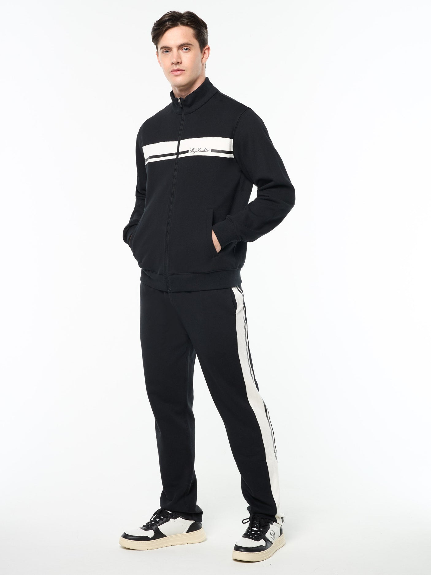 Sergio Tacchini Cursivo Track Jacket - Black Beauty