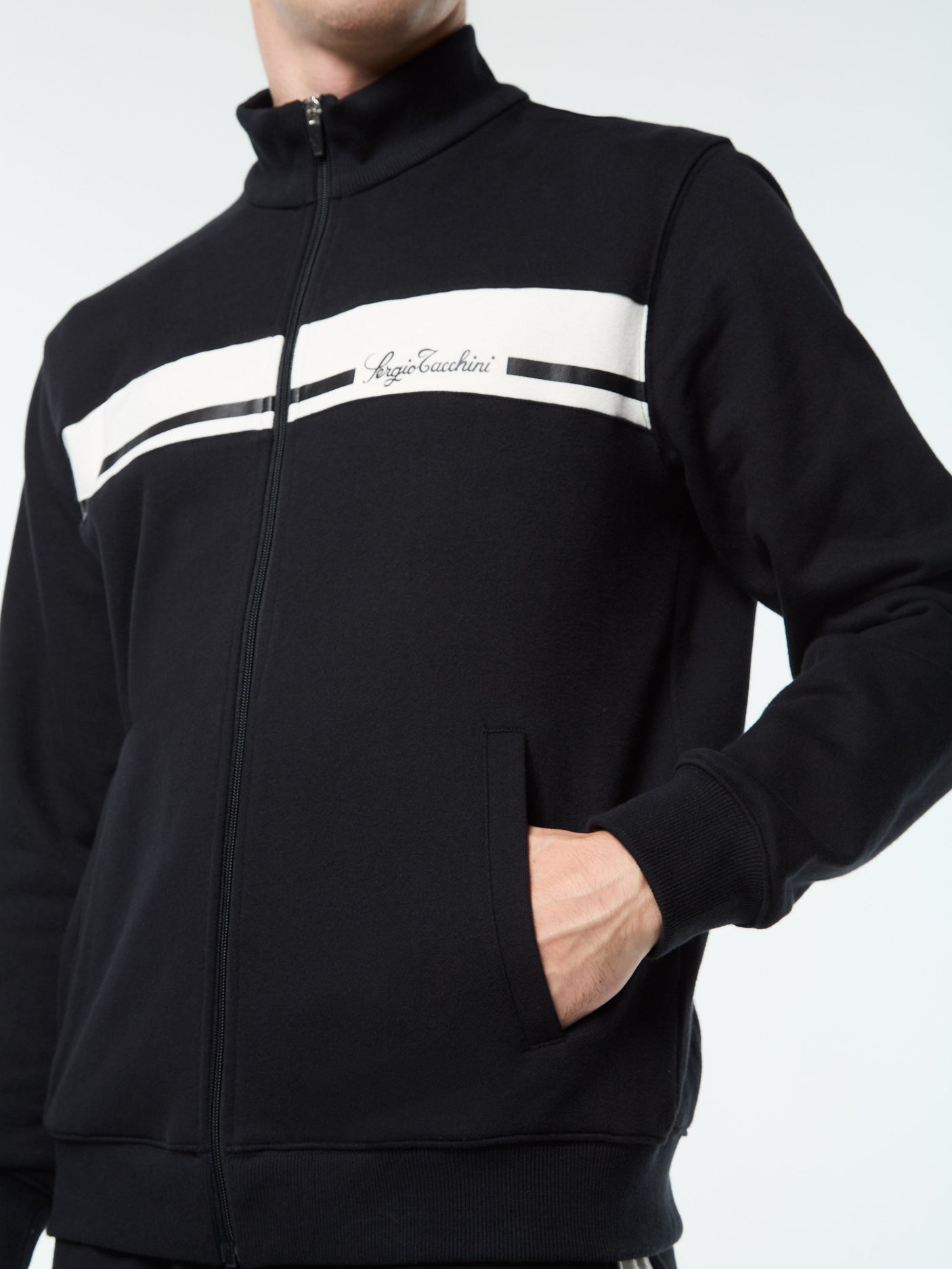 Sergio Tacchini Cursivo Track Jacket - Black Beauty