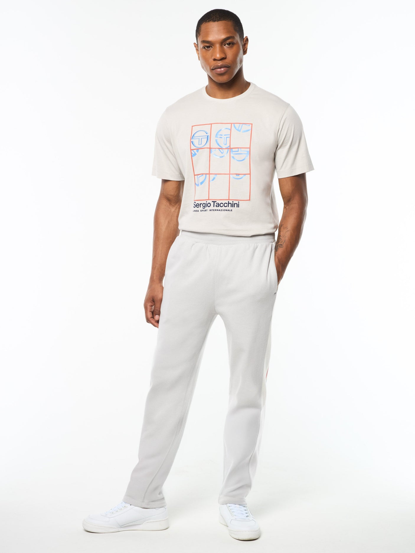 Sergio Tacchini Cursivo Track Pant - Quiet Grey