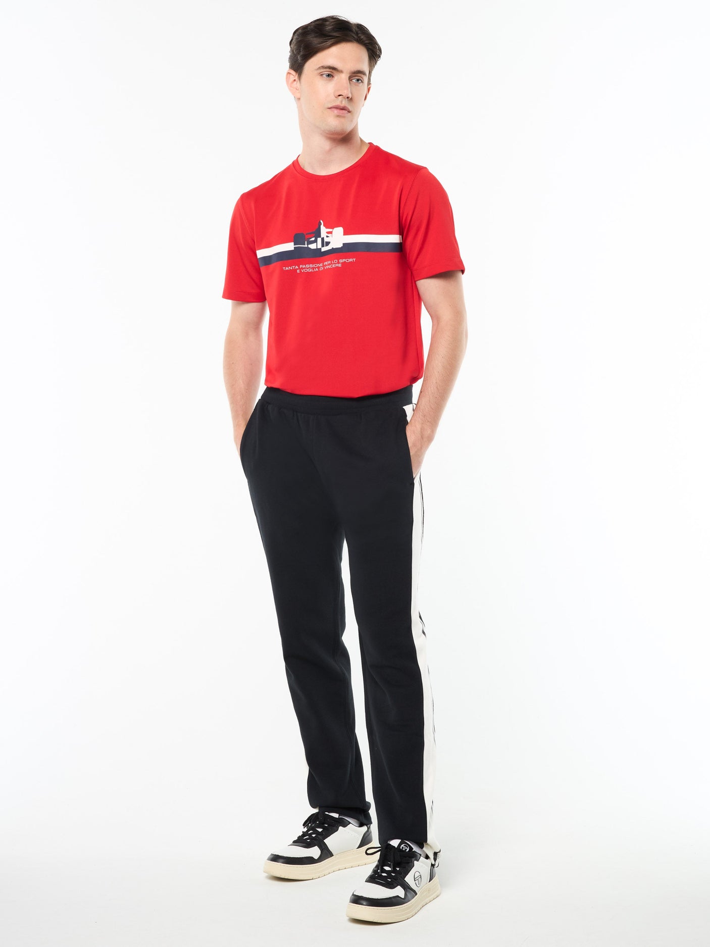 Sergio Tacchini Cursivo Track Pant - Black Beauty