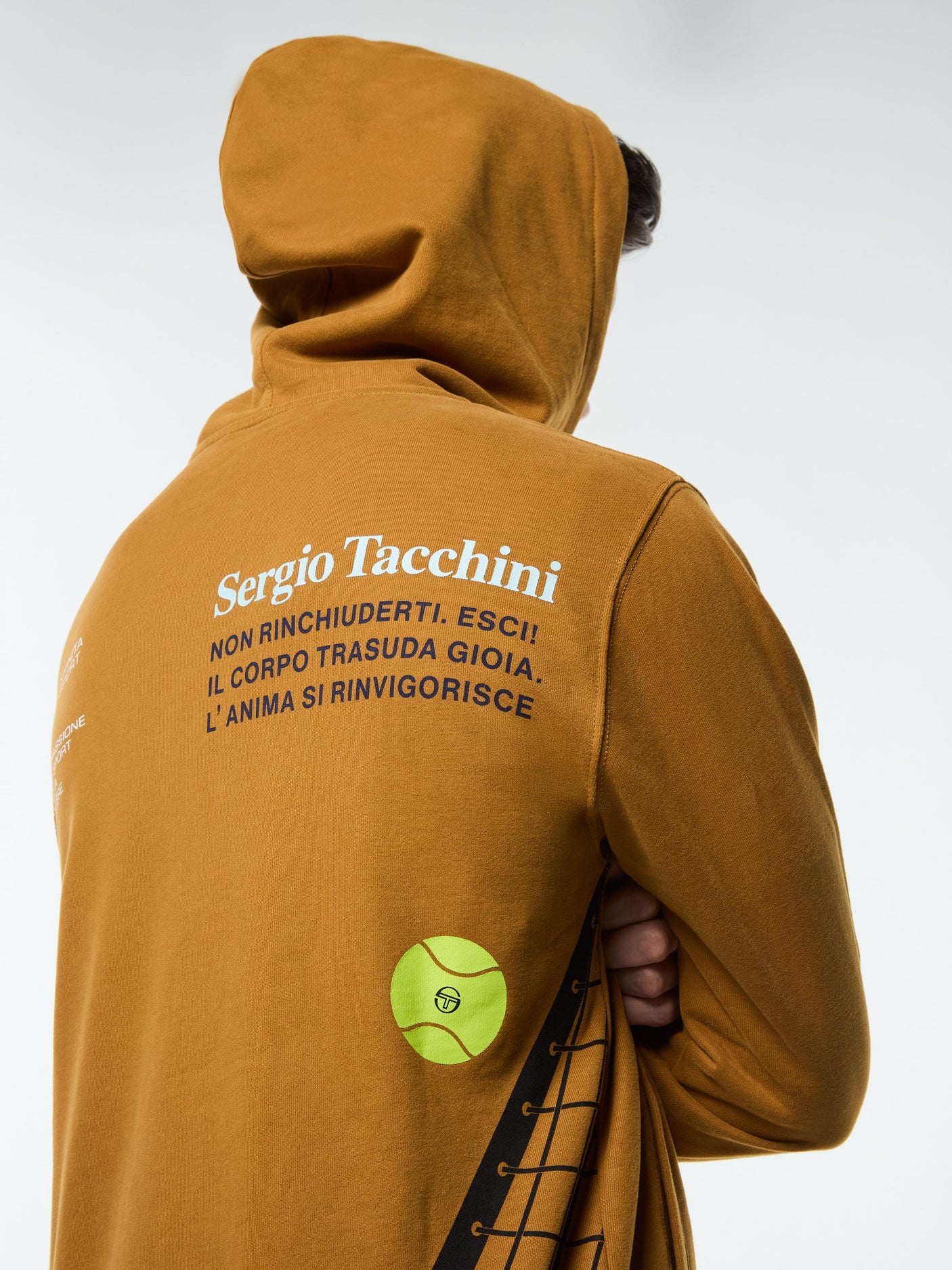 Sergio Tacchini Netto Hoodie - Bronze Brown