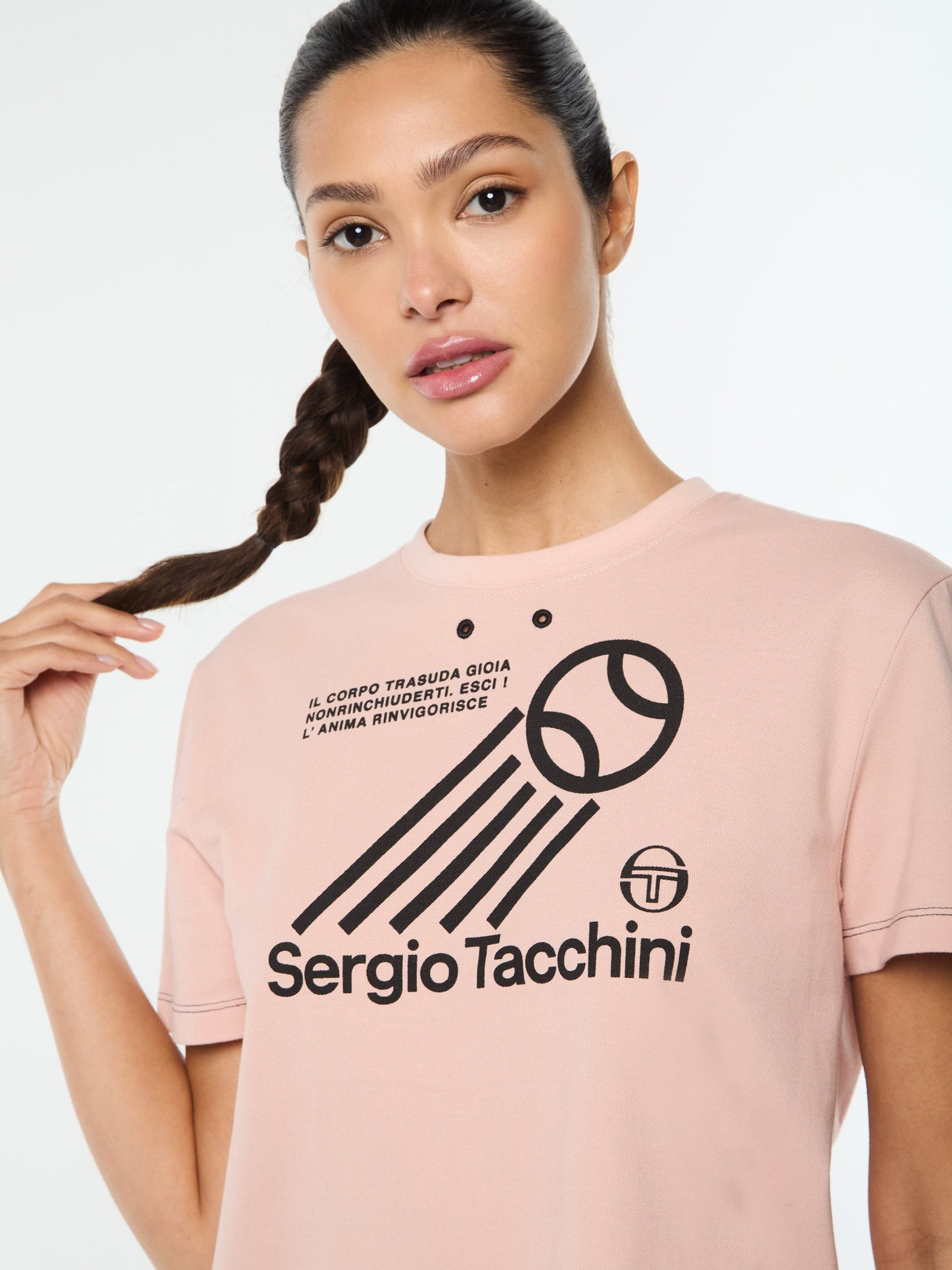 Sergio Tacchini Nera Boxy Tee - Evening Sand