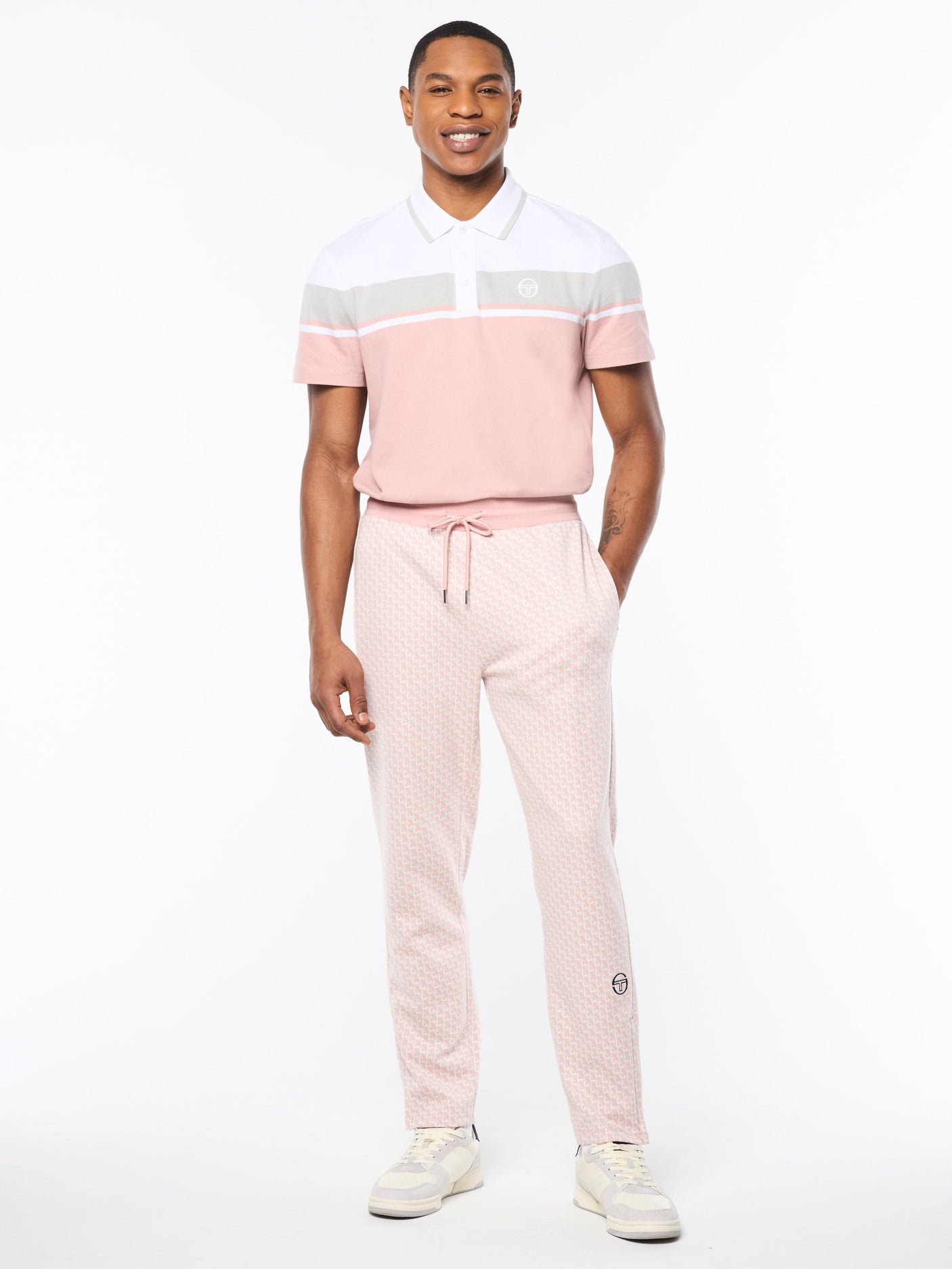 Sergio Tacchini Paolo Knit Track Pant - Pale Mauve
