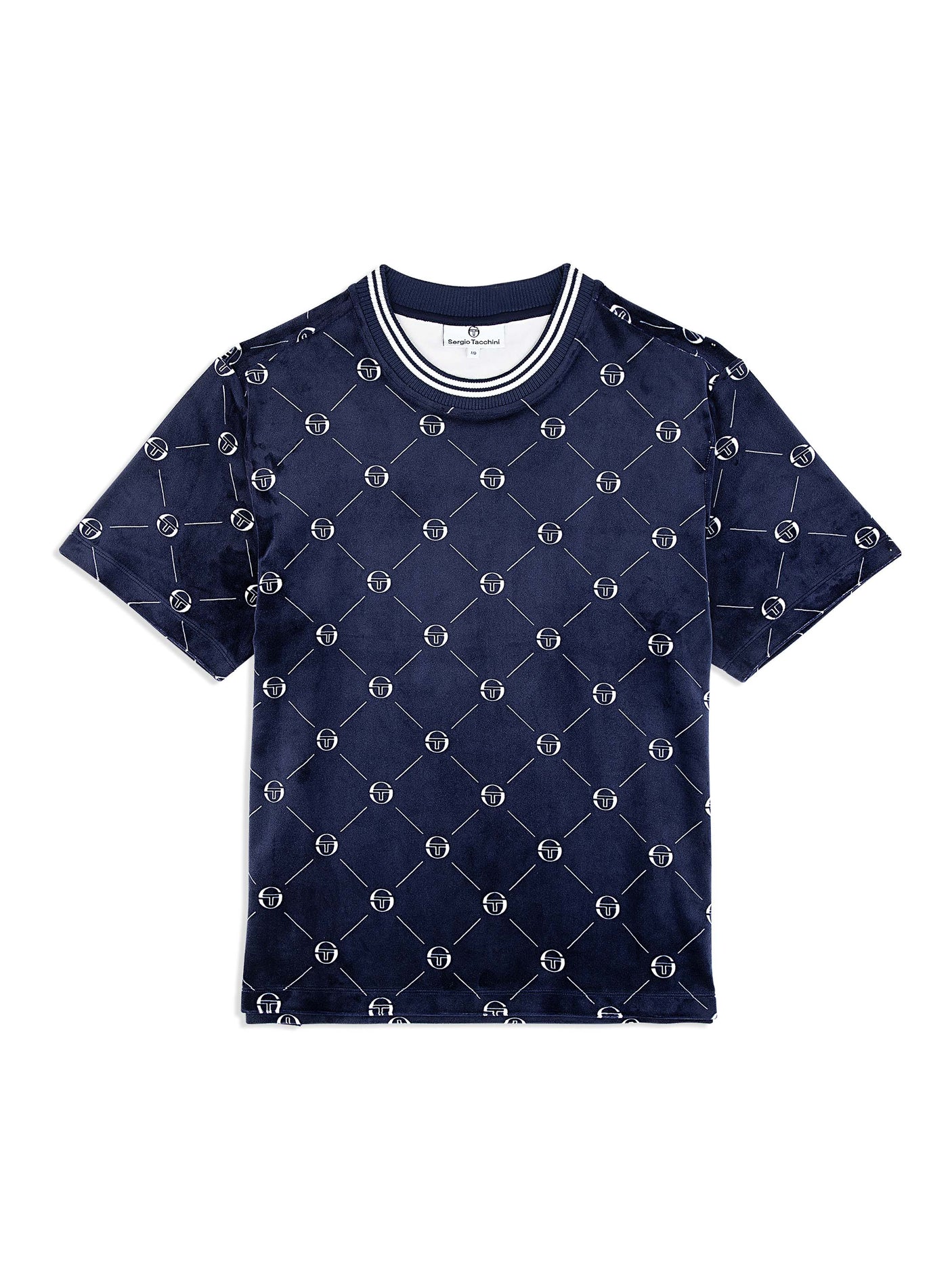 Sergio Tacchini Cosimo Velour T -Shirt - Maritime Blue