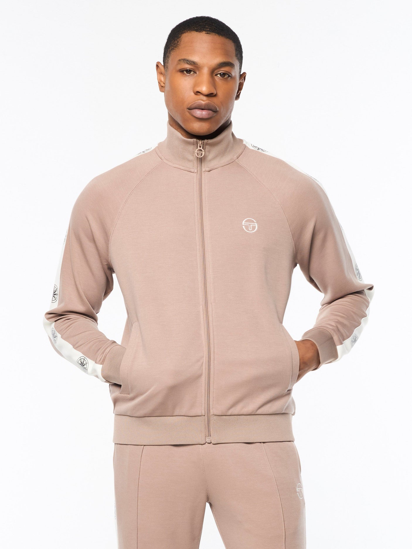 Sergio Tacchini Bussola Track Jacket - Taupe Grey