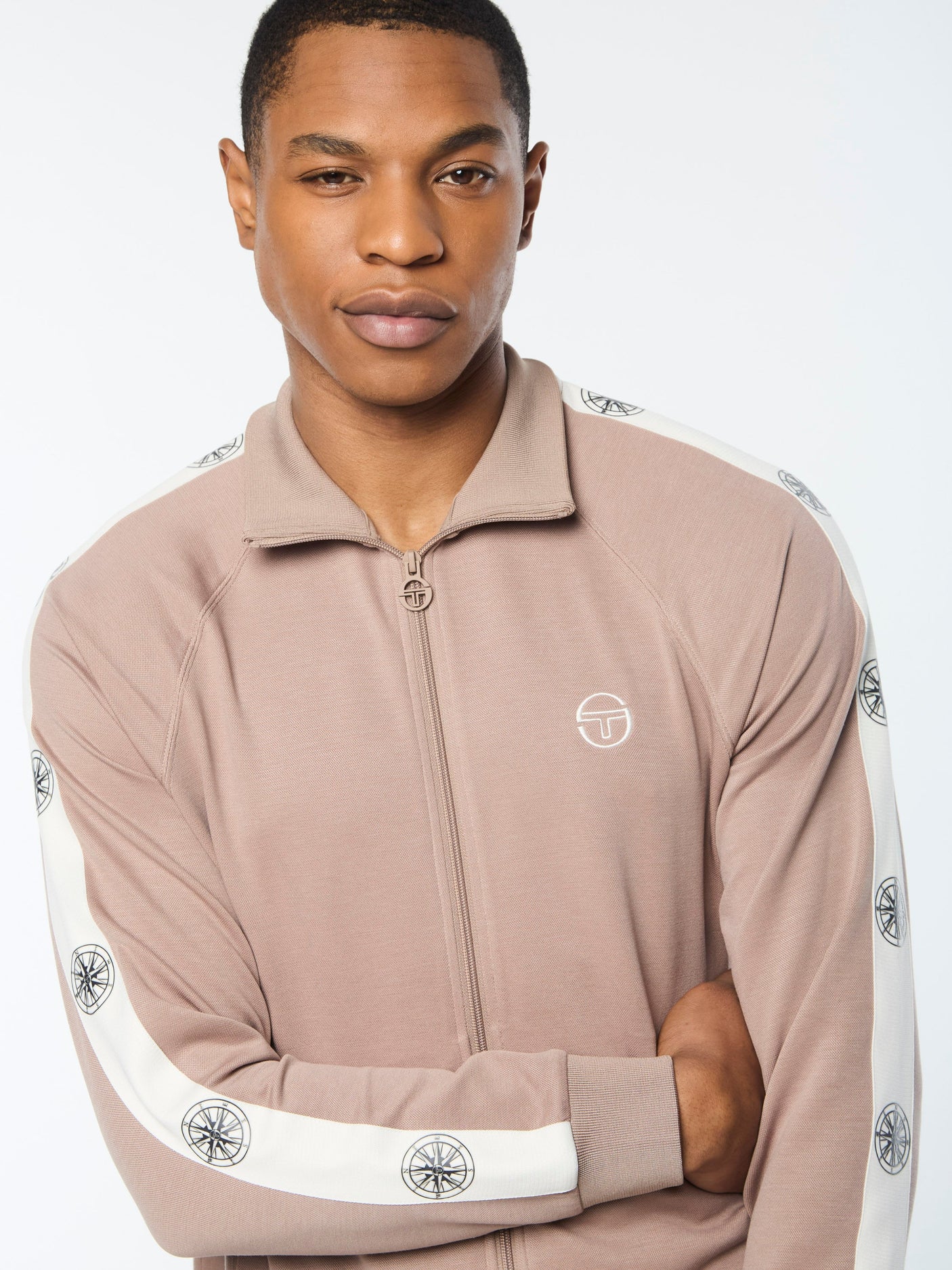 Sergio Tacchini Bussola Track Jacket - Taupe Grey