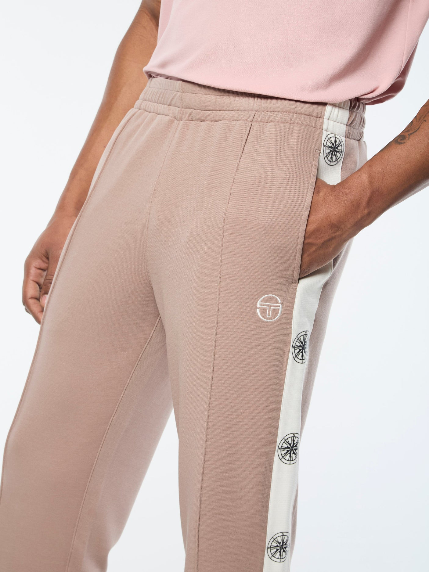Sergio Tacchini Bussola Track Pant - Taupe Grey