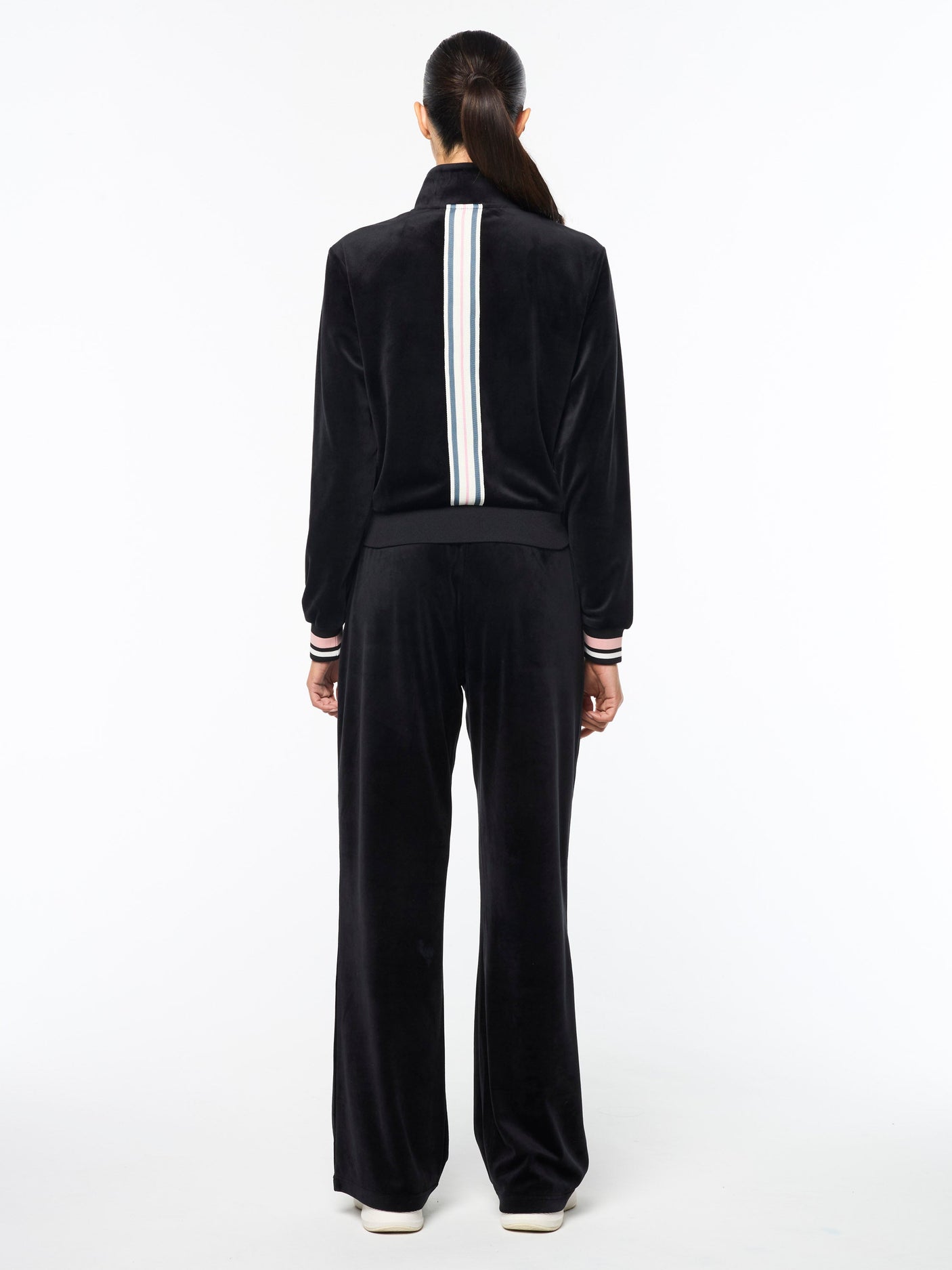 Sergio Tacchini Adele Velour Track Jacket - Black Beauty