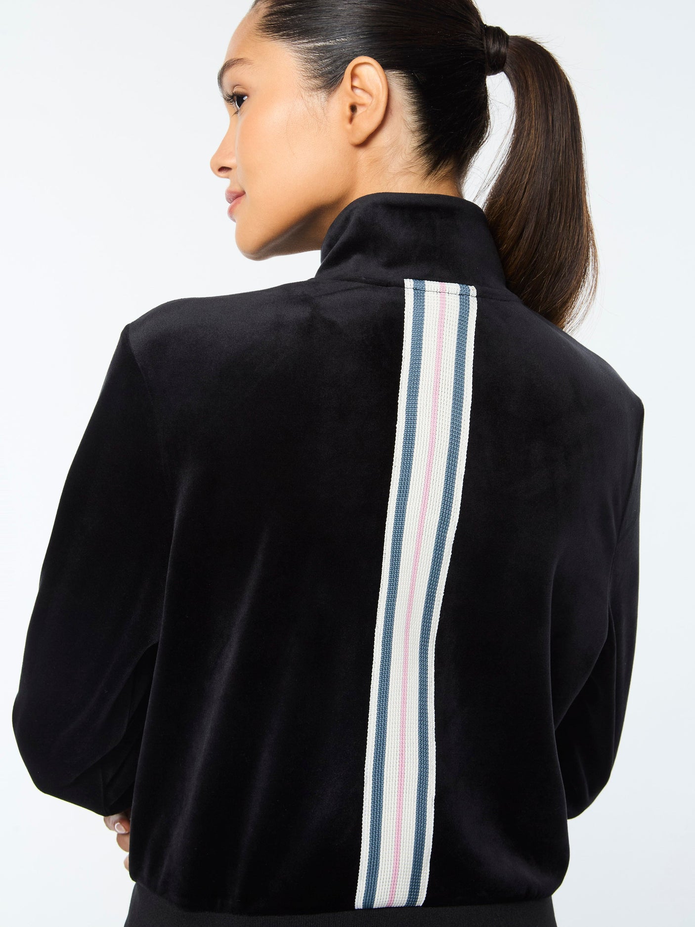 Sergio Tacchini Adele Velour Track Jacket - Black Beauty