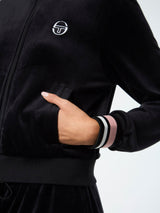 Sergio Tacchini Adele Velour Track Jacket - Black Beauty