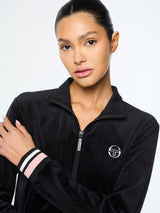 Sergio Tacchini Adele Velour Track Jacket - Black Beauty