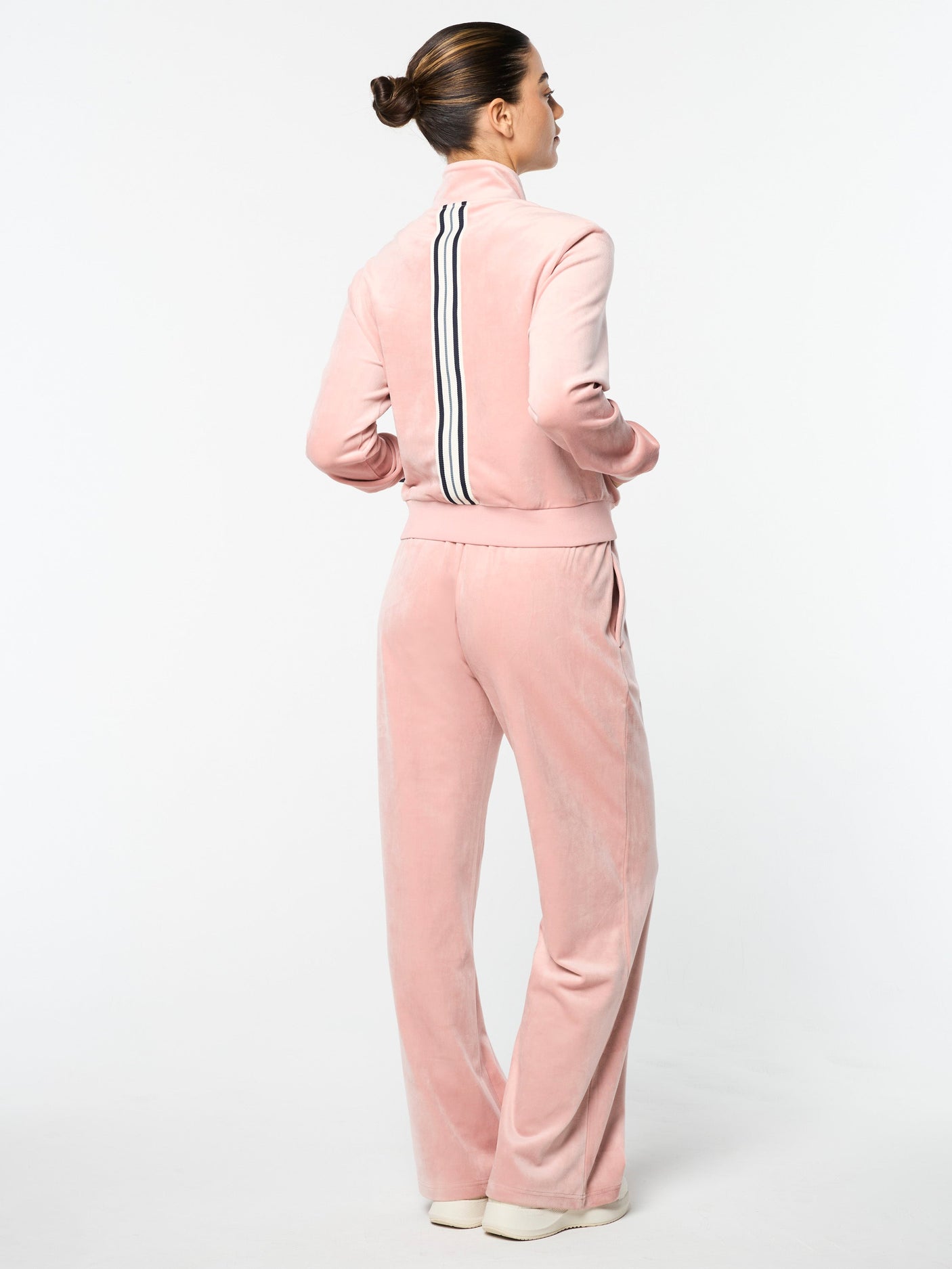 Sergio Tacchini Adele Velour Track Jacket - Pale Mauve