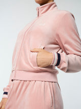 Sergio Tacchini Adele Velour Track Jacket - Pale Mauve