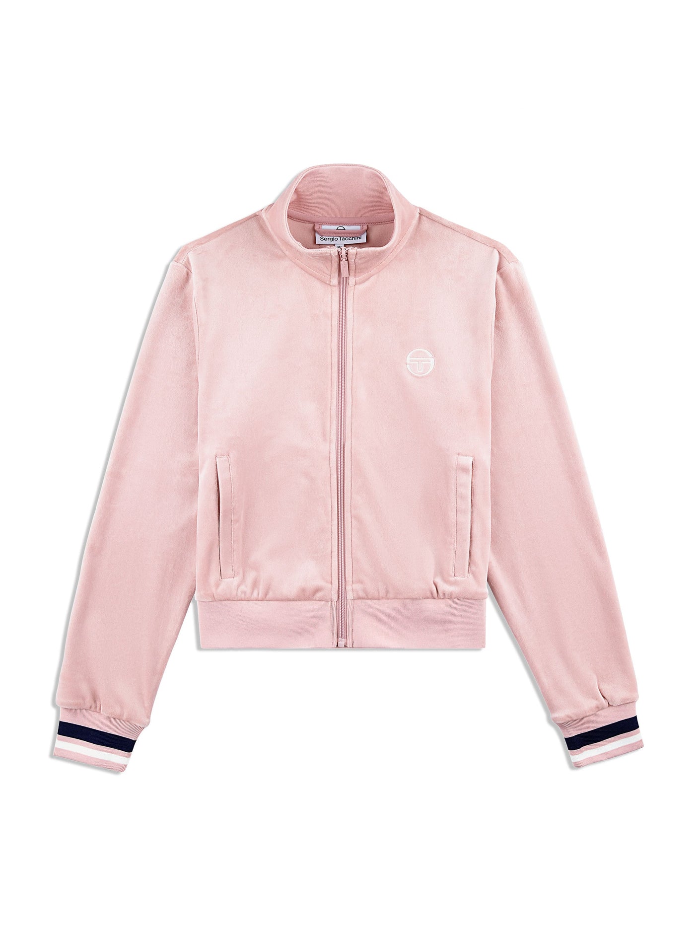 Sergio Tacchini Adele Velour Track Jacket - Pale Mauve