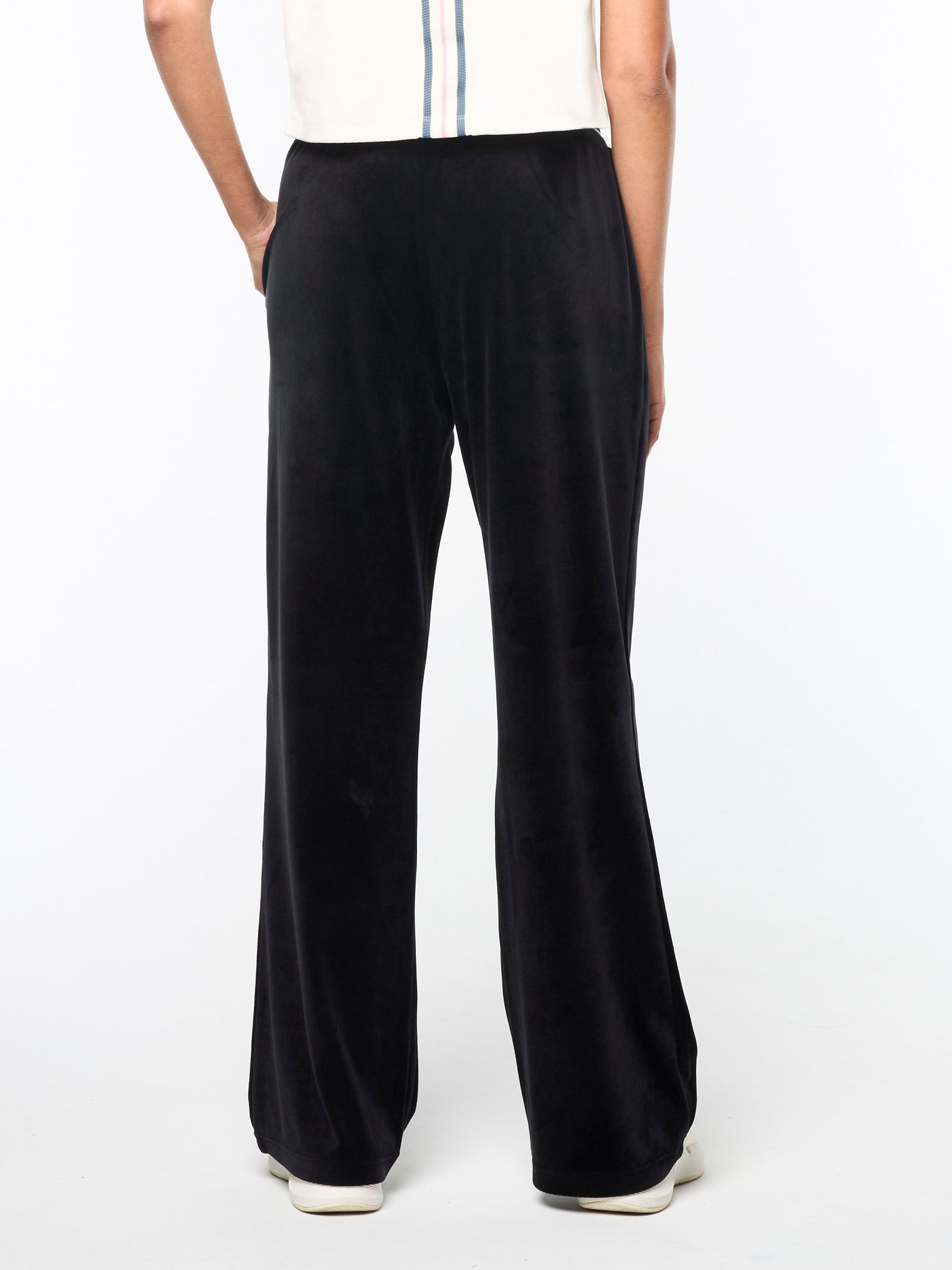 Sergio Tacchini Adele Velour Track Pant - Black Beauty