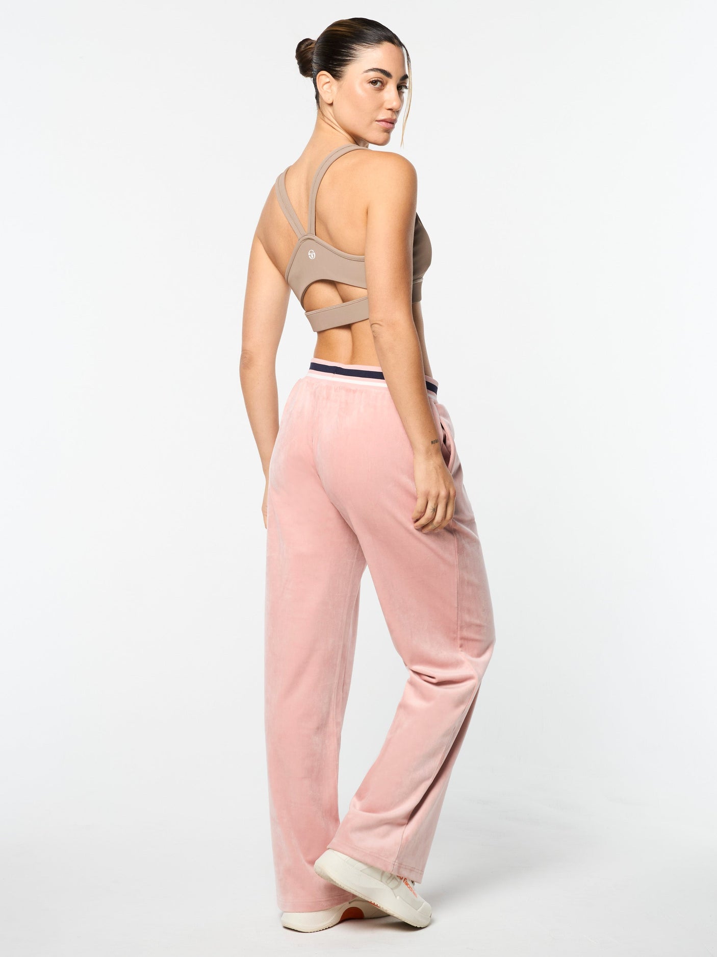 Sergio Tacchini Adele Velour Track Pant - Pale Mauve
