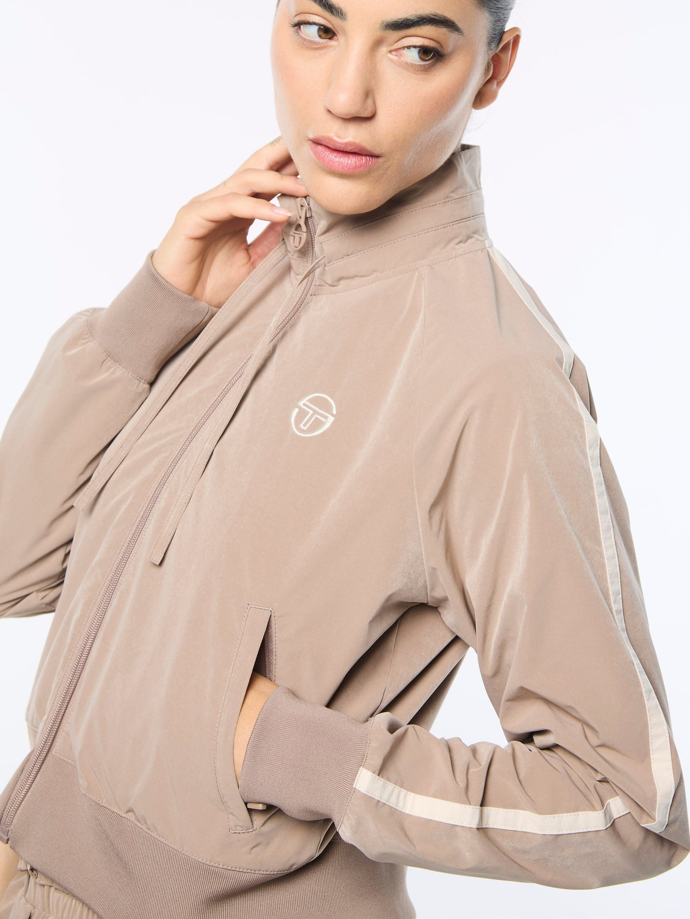 Sergio Tacchini Pippa Track Jacket - Taupe Grey