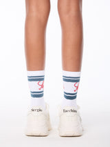 Calcetines Classico Script-Blanco Brillante