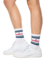 Calcetines Classico Script-Blanco Brillante