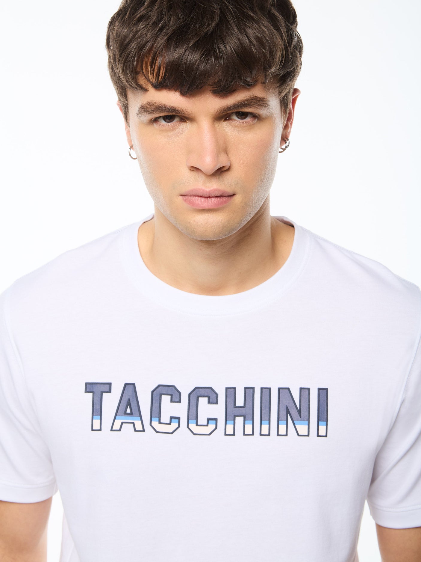 Camiseta de rayas-Blanco brillante