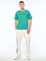 Camiseta de rayas - Verde botella