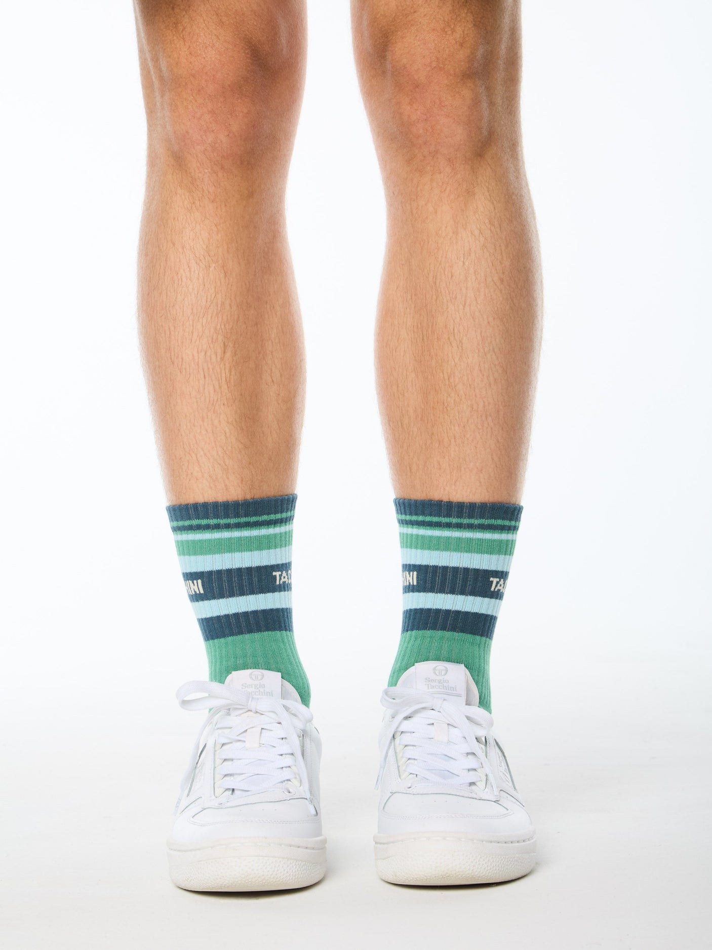 Rayas Sock-Verde Botella