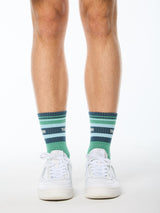 Rayas Sock-Verde Botella