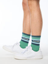 Rayas Sock-Verde Botella