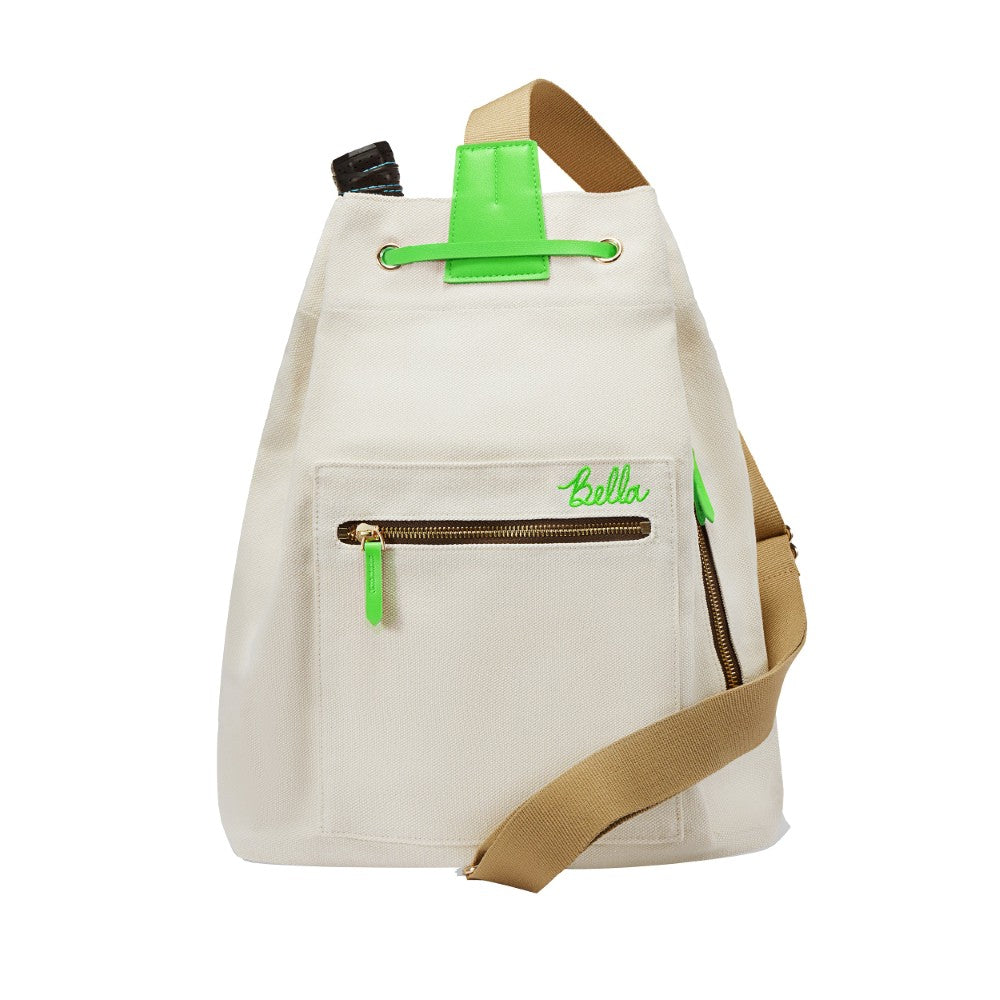 Bolsa de deporte con cordón Pickleball Bella Neon Gecko Green