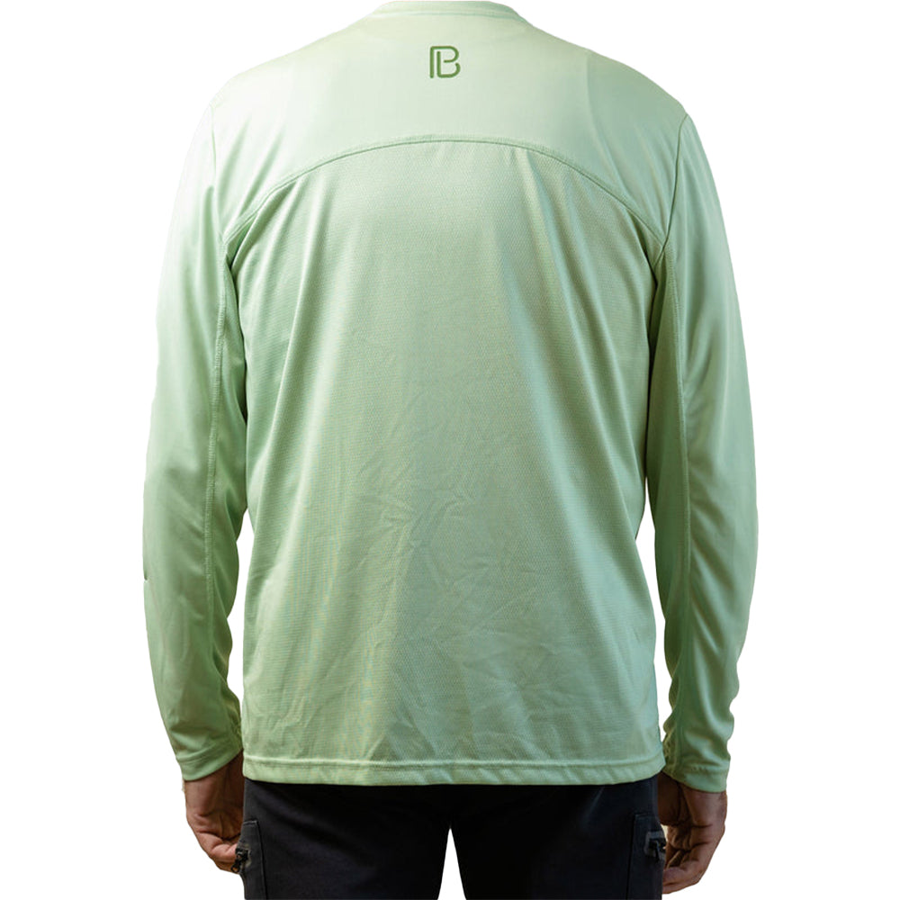 Camiseta de manga larga Picckleball Bella de hombre en verde humo