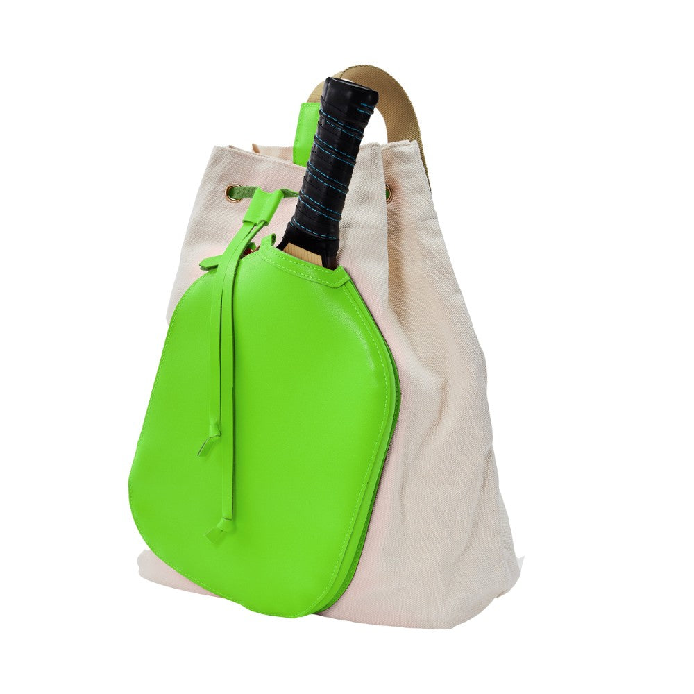 Bolsa de deporte con cordón Pickleball Bella Neon Gecko Green