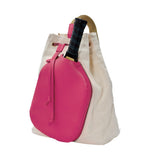 Bolsa con cordón para pickleball Pickleball Bella de color rosa neón