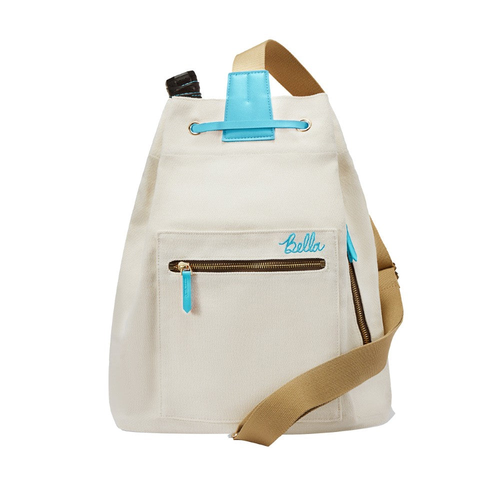 Bolsa de deporte con cordón Pickleball Bella color azul cielo neón