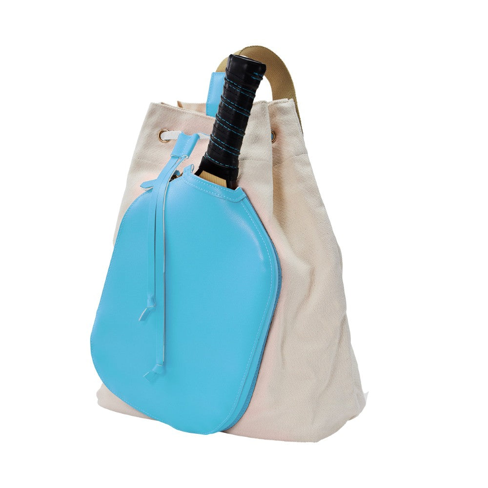 Bolsa de deporte con cordón Pickleball Bella color azul cielo neón