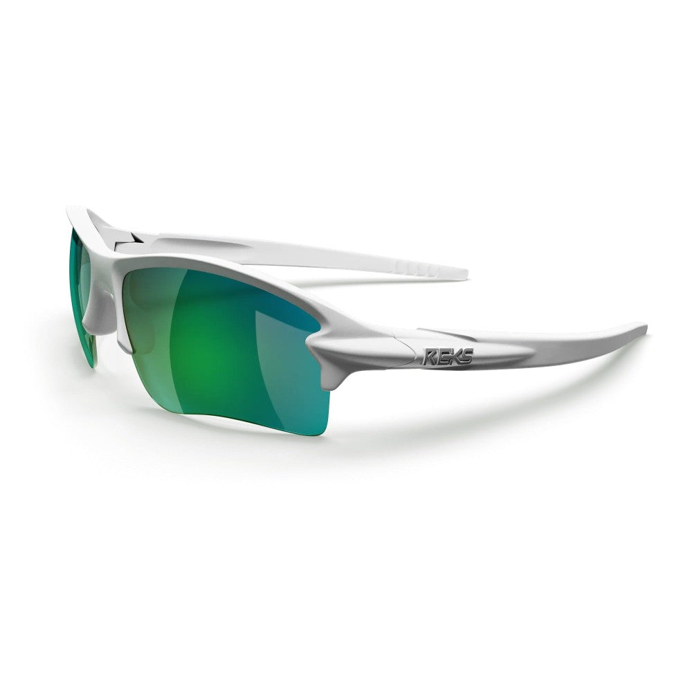 Reks White Sling Blade Prescription Polarized Polycarbonate Sunglasses