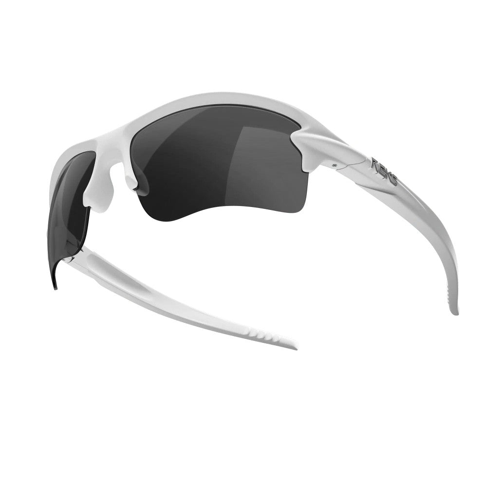 Reks White Sling Blade Prescription Polarized Polycarbonate Sunglasses – Racket Central