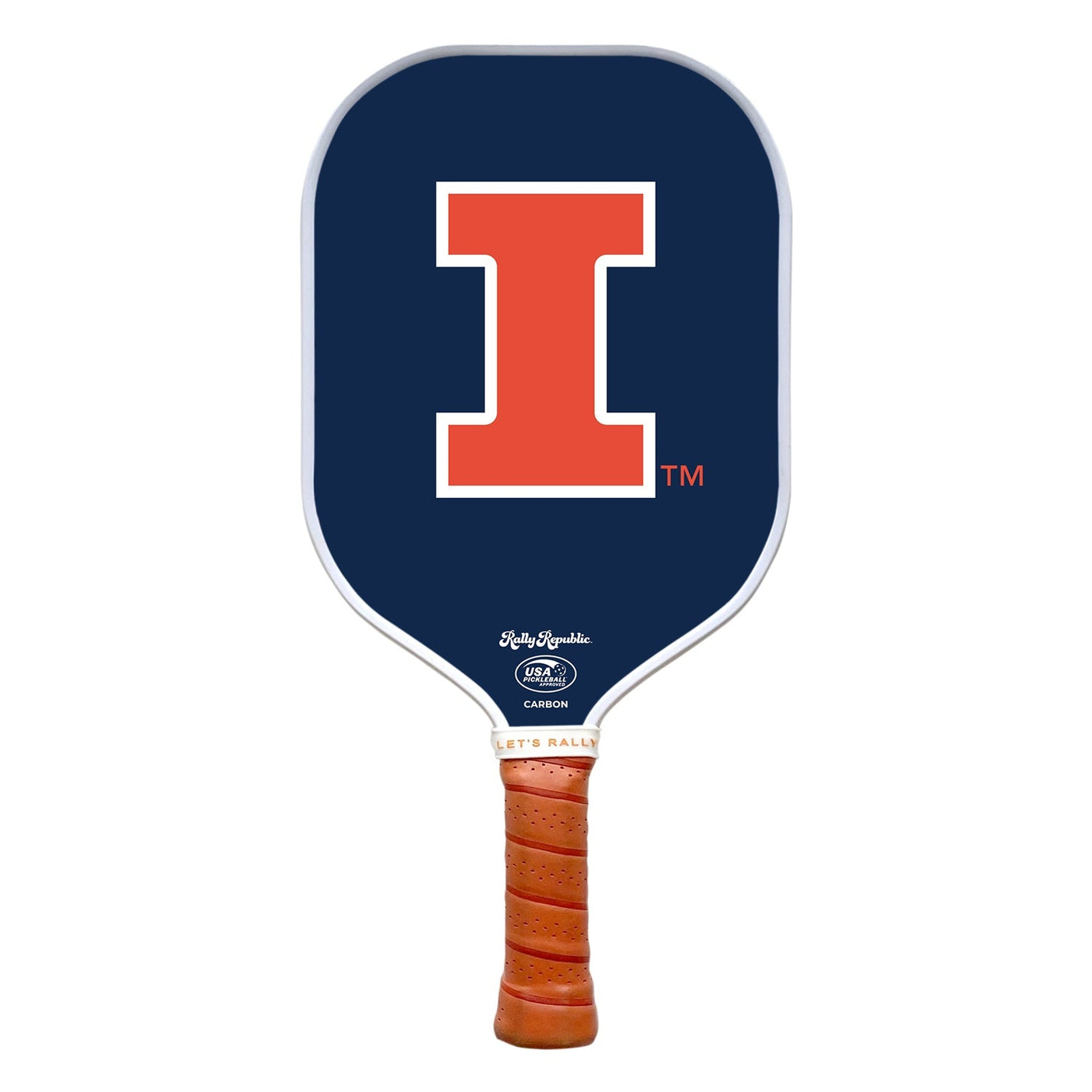 Rally Republic PIckleball Paddle - Illinois Fighting Illini Blue Orange Block I