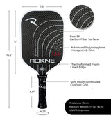 Rokne Pickleball Paddle Taktical Carbon 1.13